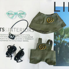 Labubu's clothes cc Printed overalls and some accessories 17cm Doll clothes