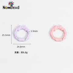 Butterfly Knot Bamboo Knot Key Ring Jewelry Accessories For DIY Phone Chains