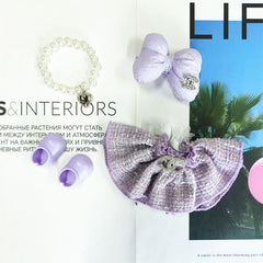 Labubu's clothes cc and diro skirt and some accessories 17cm Doll clothes