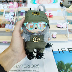 Labubu's clothes cc Printed overalls and some accessories 17cm Doll clothes