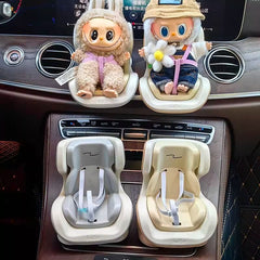 Labubu toy safety seat, air conditioning vent, cute car ornament pendant, car decoration safety seat
