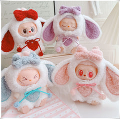 One, two and three generations labubu17cm Labubu clothes 10cm cotton doll cartoon cute plush onesie