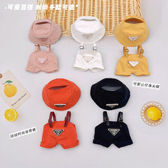Labubu clothes bucket hat doll overalls hat two-piece set doll doll clothes accessories change