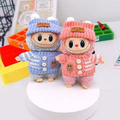 New knitted sweater hat two-piece set rabub doll clothes creative wear DIY doll accessories