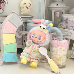 Labubu baby clothes 17 cm, one, two or three generations of dolls, change clothes, baby clothes can be worn for a set, Labubu clothes