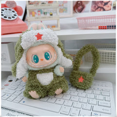 One, two and three generations labubu17cm Labubu clothes 10cm cotton doll cartoon cute plush onesie