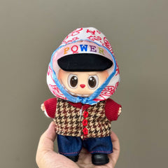 Only the clothes are suitable for Labubu baby clothes, the first, second and third generations labubu clothes, 17cm vinyl pendant, doll set.