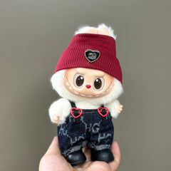 Only the clothes are suitable for Labubu baby clothes, the first, second and third generations labubu clothes, 17cm vinyl pendant, doll set.