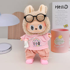 Spot Labubu clothes T-shirt casual pants trendy set cute vinyl labubu doll doll replacement