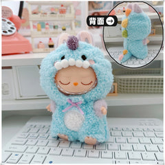 One, two and three generations labubu17cm Labubu clothes 10cm cotton doll cartoon cute plush onesie
