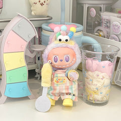 Labubu baby clothes 17 cm, one, two or three generations of dolls, change clothes, baby clothes can be worn for a set, Labubu clothes