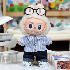 Labubu clothes cute vinyl doll one two three generations labubu baby clothes set sit party accessories