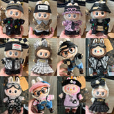 Only clothes are suitable for 17cm Labubu baby clothes, first and second generations labubu blind box pendant, clothes change set.