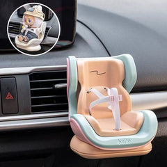 Labubu toy safety seat, air conditioning vent, cute car ornament pendant, car decoration safety seat