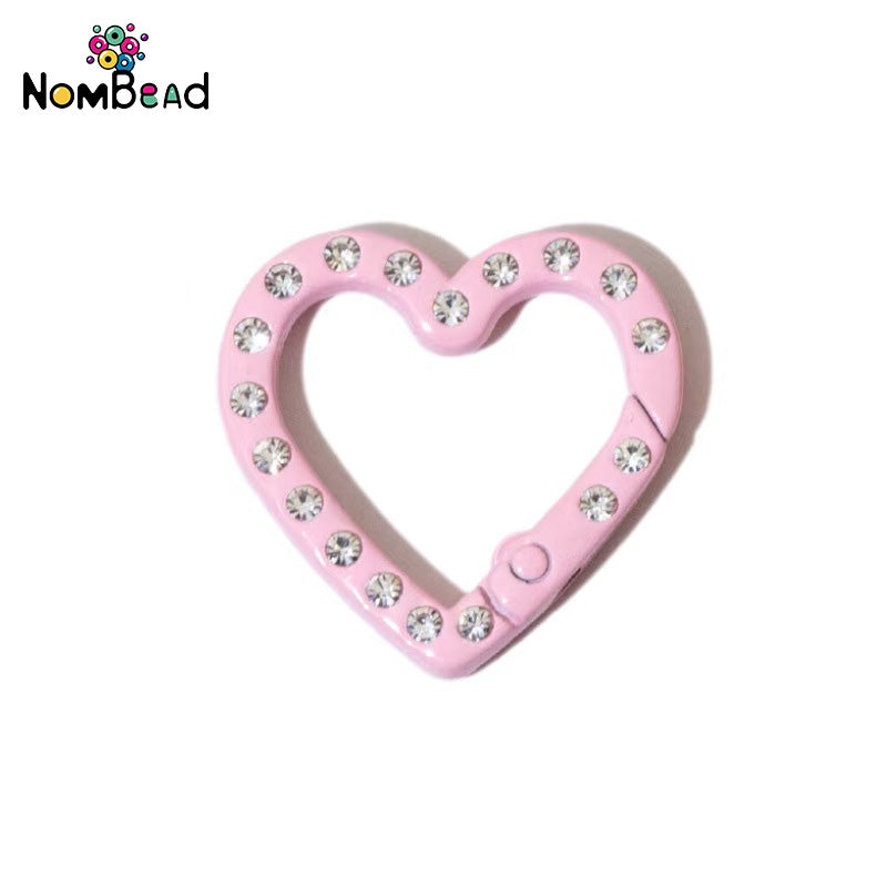 Love studded with diamonds Key Ring Jewelry Accessories For DIY Phone Chains