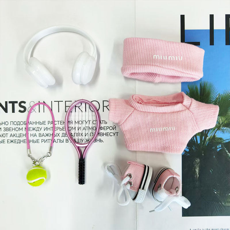 Labubu's clothes miu knitted sweater and some accessories 17cm Doll clothes