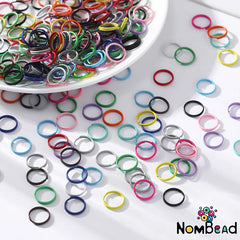 8mm Iron Double Ring Color Candy Color DIY Handmade Jewelry Materials For Keychains Jewelry Accessories