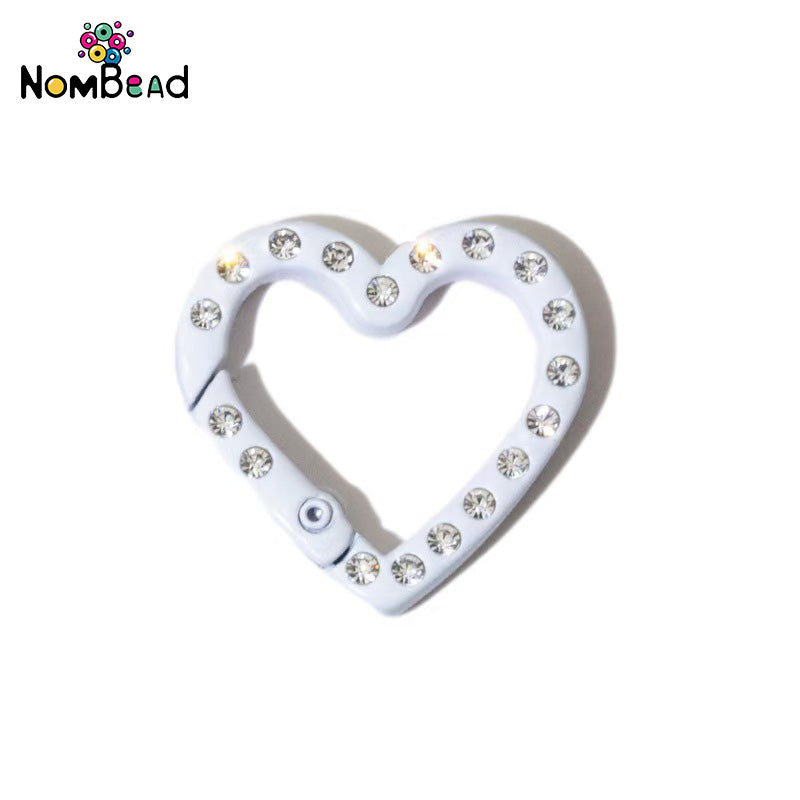 Love studded with diamonds Key Ring Jewelry Accessories For DIY Phone Chains