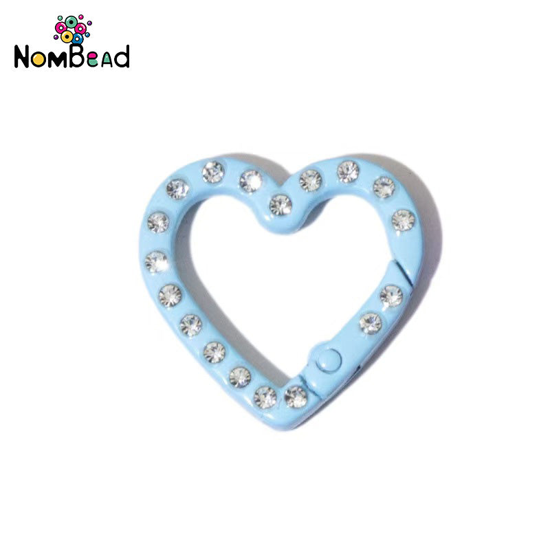 Love studded with diamonds Key Ring Jewelry Accessories For DIY Phone Chains
