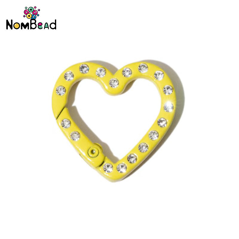 Love studded with diamonds Key Ring Jewelry Accessories For DIY Phone Chains