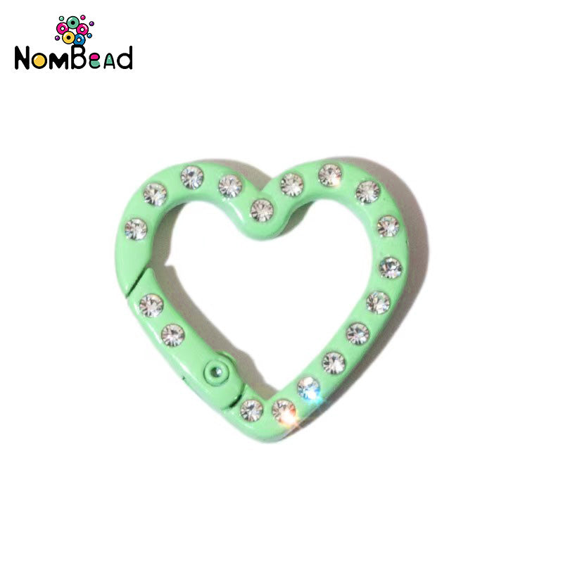Love studded with diamonds Key Ring Jewelry Accessories For DIY Phone Chains