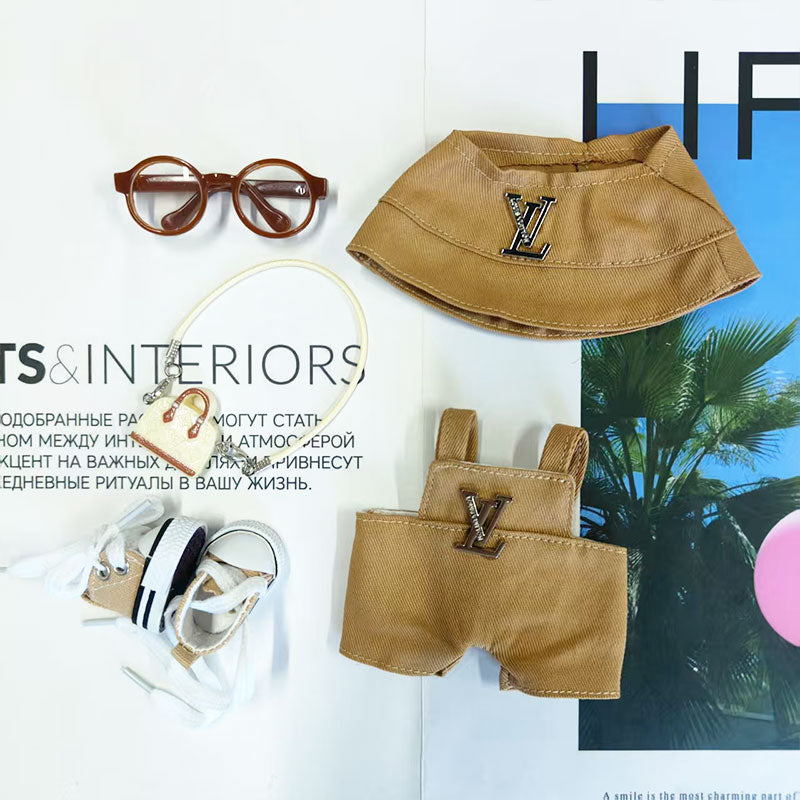 Labubu's clothes lv overalls and some accessories 17cm Doll clothes