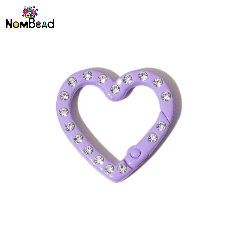 Love studded with diamonds Key Ring Jewelry Accessories For DIY Phone Chains