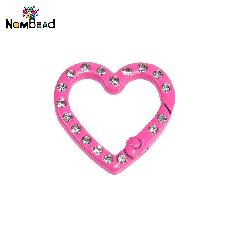 Love studded with diamonds Key Ring Jewelry Accessories For DIY Phone Chains