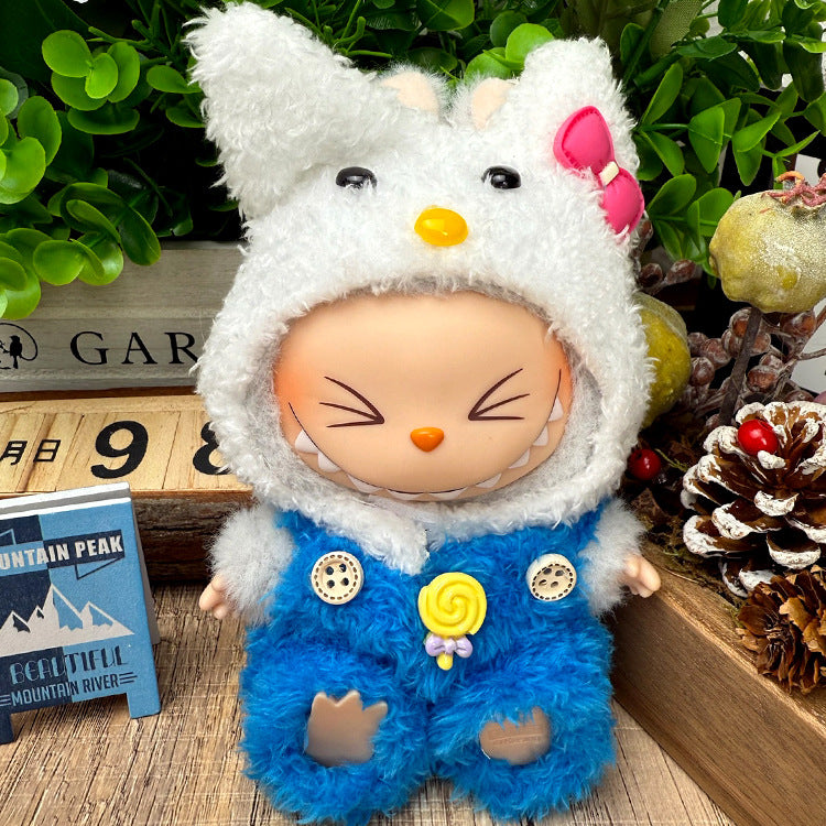 Suitable for labubu clothes labubu baby clothes 17cm plush vinyl can be worn for the first and second generations