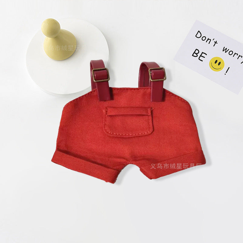 Labubu clothes bucket hat doll overalls hat two-piece set doll doll clothes accessories change