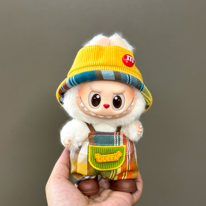 Only the clothes are suitable for Labubu baby clothes, the first, second and third generations labubu clothes, 17cm vinyl pendant, doll set.