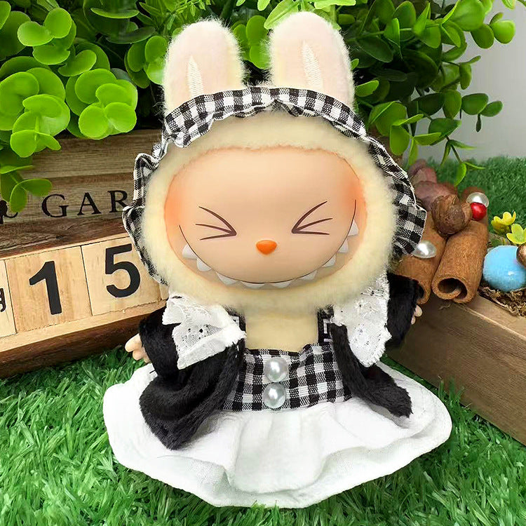 Suitable for labubu clothes labubu baby clothes 17cm plush vinyl can be worn for the first and second generations