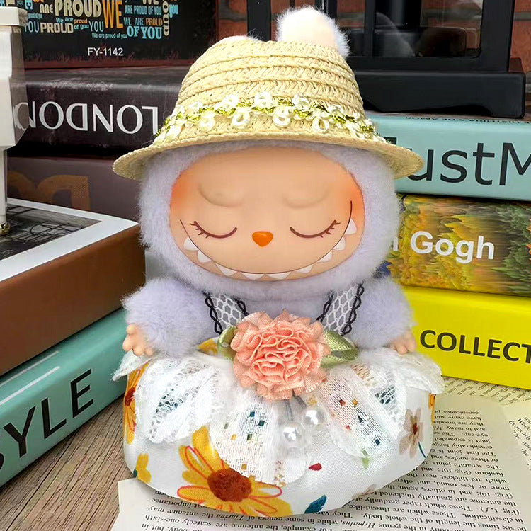 Suitable for labubu clothes labubu baby clothes 17cm plush vinyl can be worn for the first and second generations