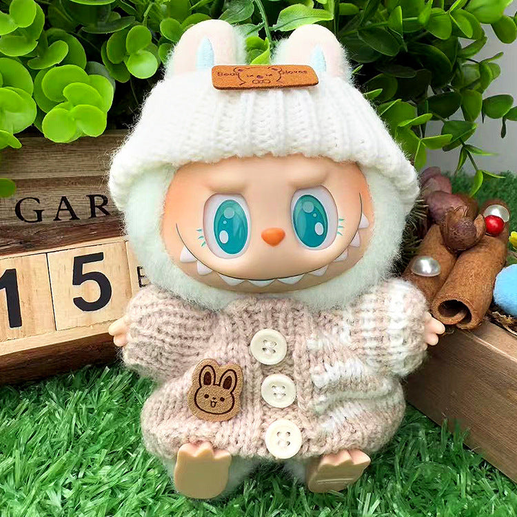 Suitable for labubu clothes labubu baby clothes 17cm plush vinyl can be worn for the first and second generations