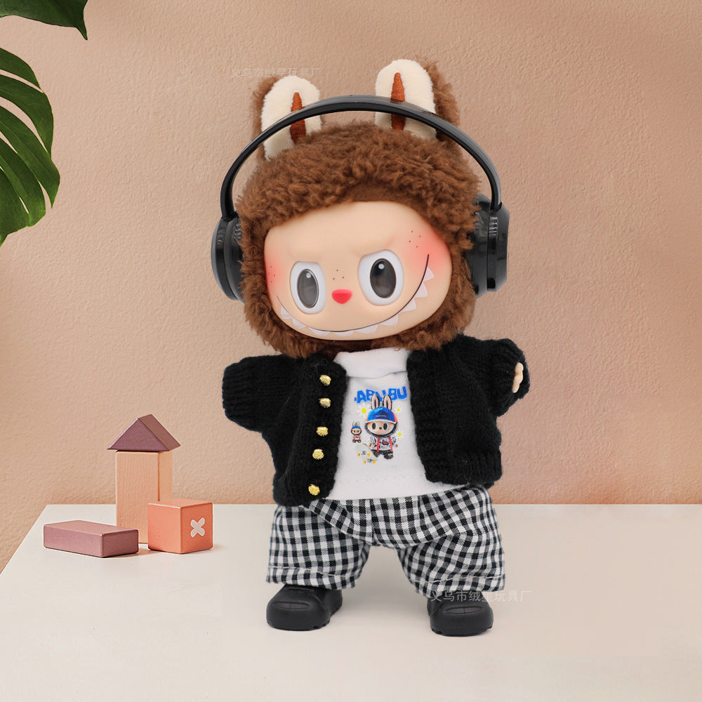 Labubu clothes cute vinyl doll one two three generations labubu baby clothes set sit party accessories