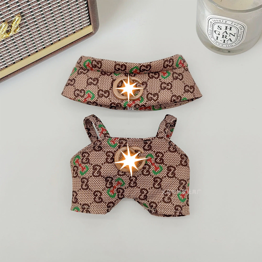 Spot first and second generation labubu Labubu baby clothes, Xiaoxiangfeng princess skirt, overalls, hats, dolls, big-name sets