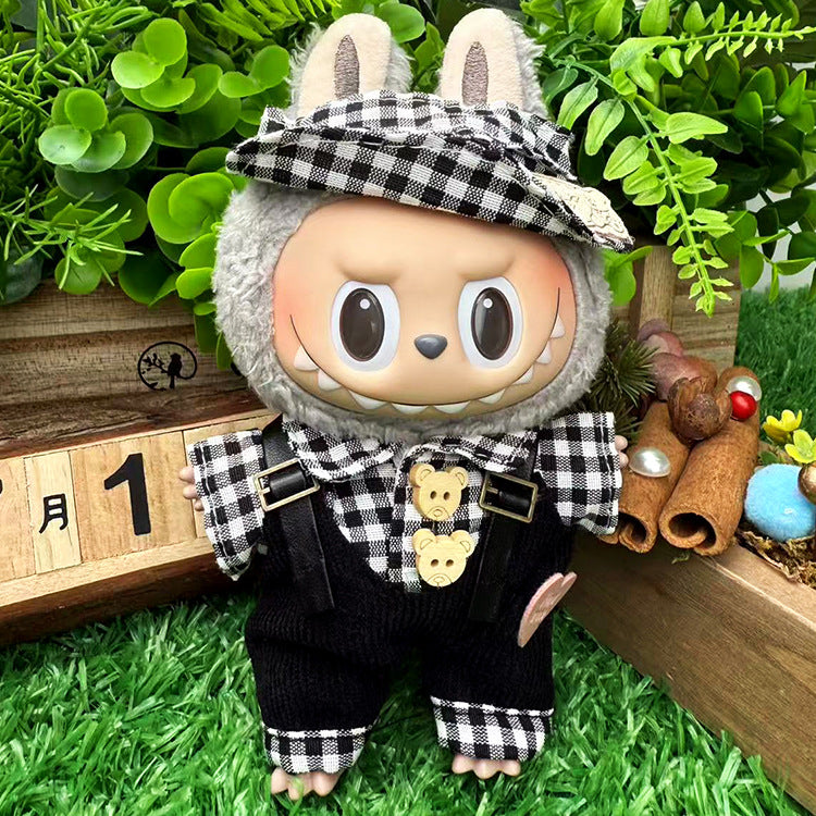 Suitable for labubu clothes labubu baby clothes 17cm plush vinyl can be worn for the first and second generations