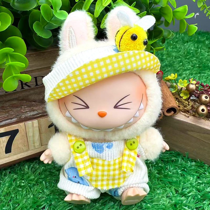Suitable for labubu clothes labubu baby clothes 17cm plush vinyl can be worn for the first and second generations