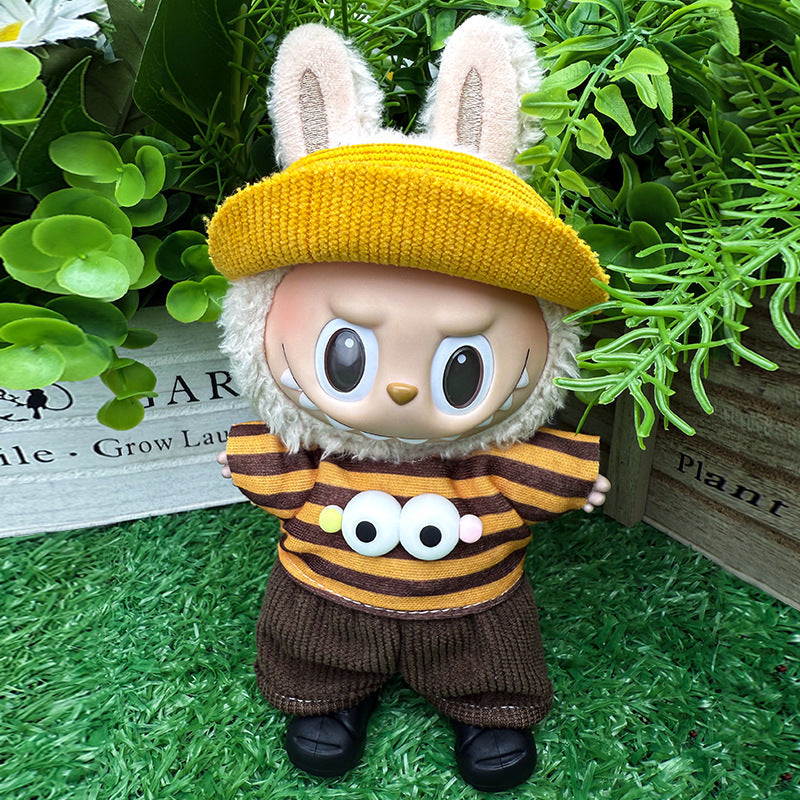 Suitable for labubu clothes labubu baby clothes 17cm plush vinyl can be worn for the first and second generations