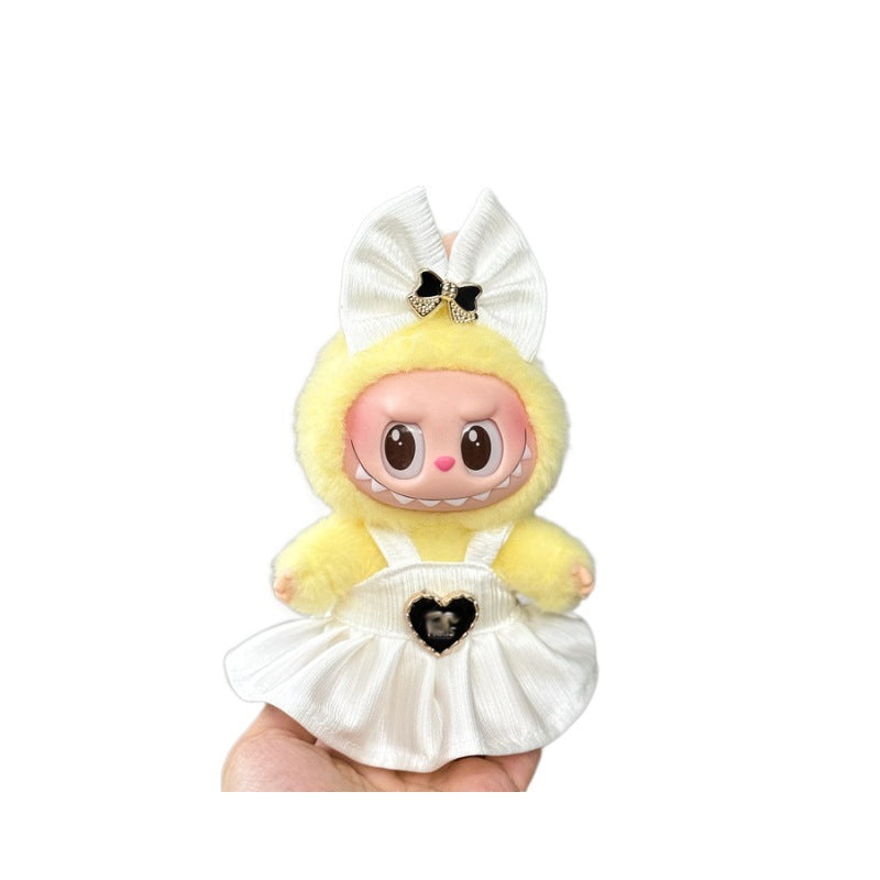 Only the clothes are suitable for Labubu baby clothes, the first, second and third generations labubu clothes, 17cm vinyl pendant, doll set.