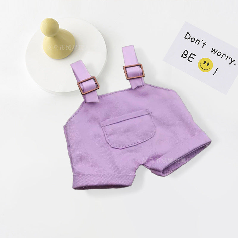 Labubu clothes bucket hat doll overalls hat two-piece set doll doll clothes accessories change