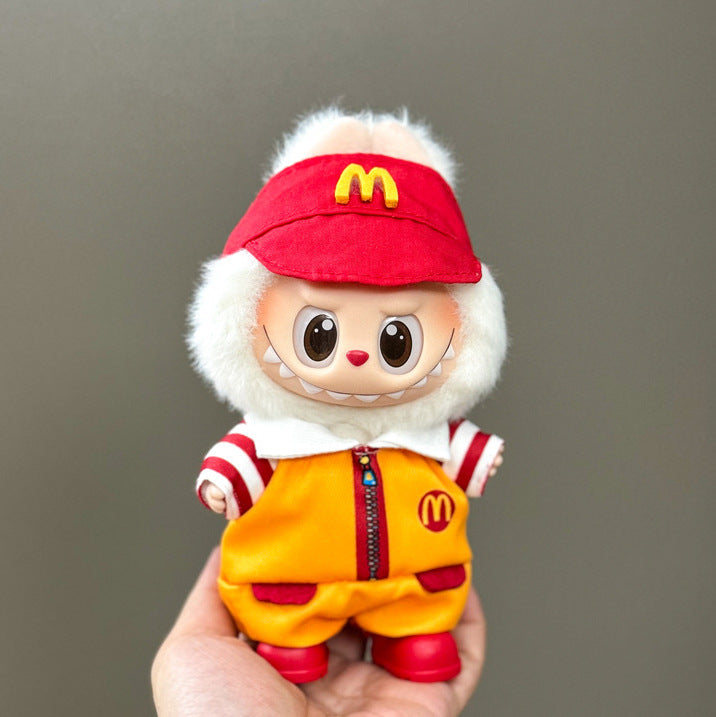 Only the clothes are suitable for Labubu baby clothes, the first, second and third generations labubu clothes, 17cm vinyl pendant, doll set.