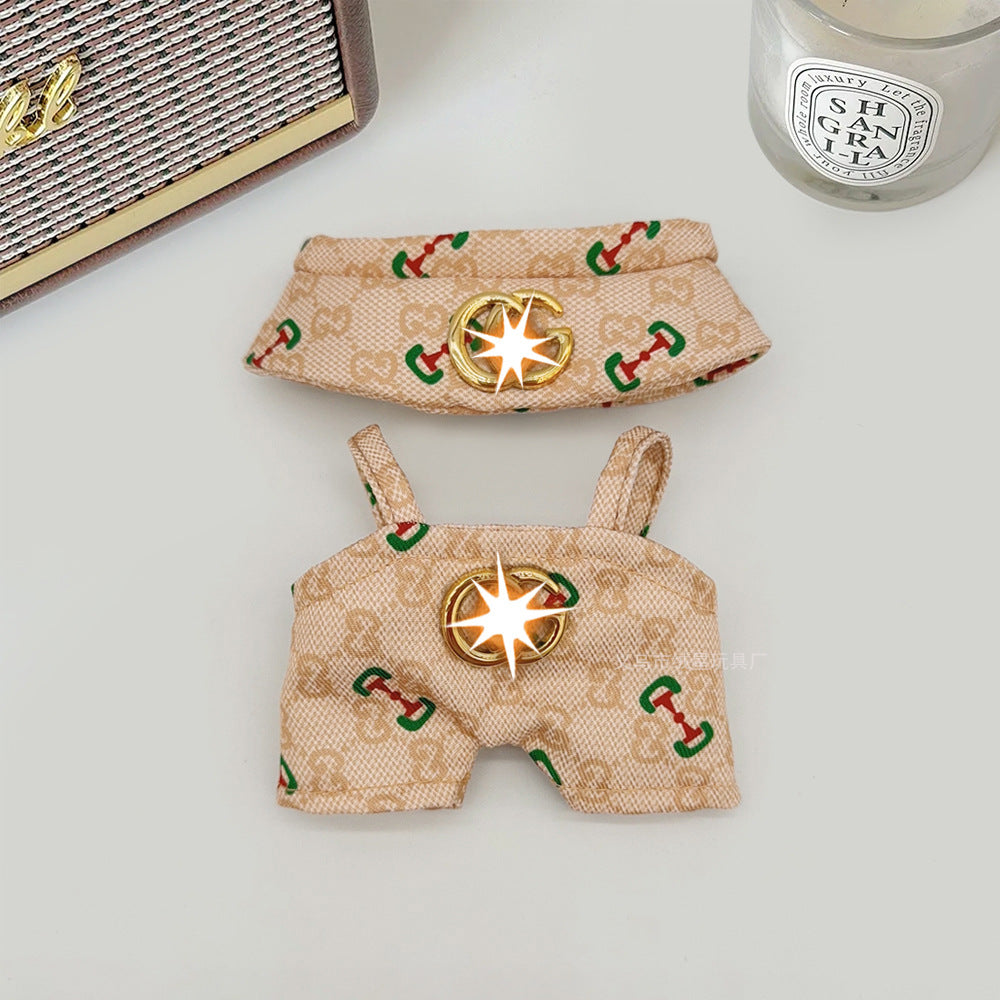 Spot first and second generation labubu Labubu baby clothes, Xiaoxiangfeng princess skirt, overalls, hats, dolls, big-name sets