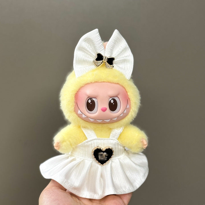 Only the clothes are suitable for Labubu baby clothes, the first, second and third generations labubu clothes, 17cm vinyl pendant, doll set.