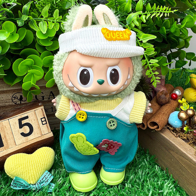 Suitable for labubu clothes labubu baby clothes 17cm plush vinyl can be worn for the first and second generations