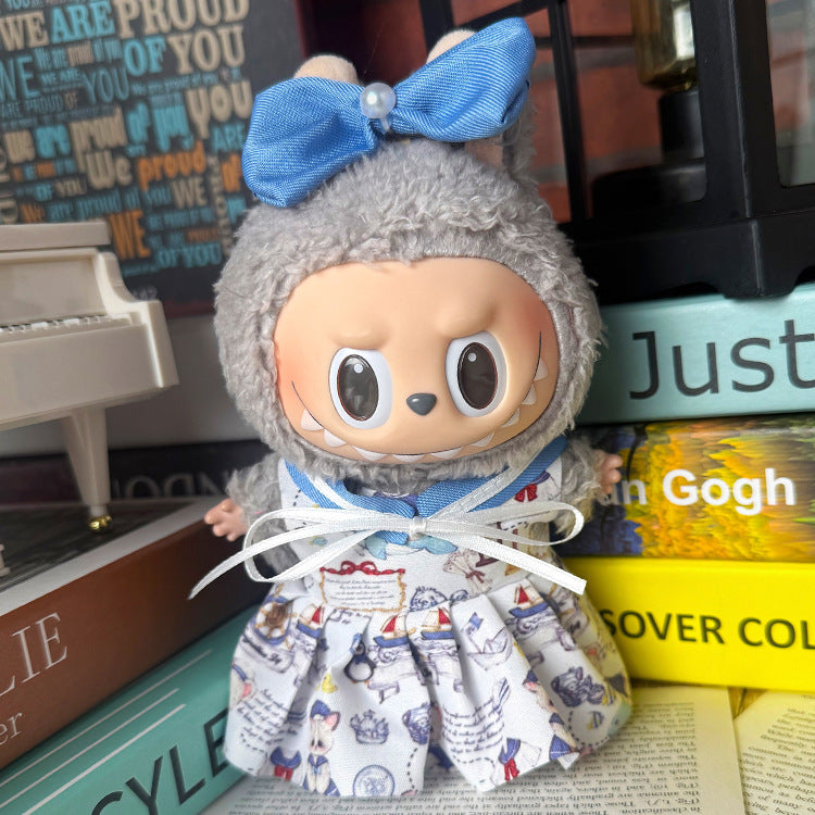 Suitable for labubu clothes labubu baby clothes 17cm plush vinyl can be worn for the first and second generations