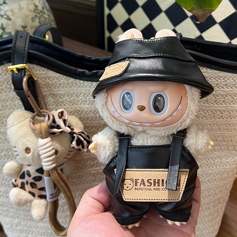 Only clothes are suitable for 17cm Labubu baby clothes, first and second generations labubu blind box pendant, clothes change set.