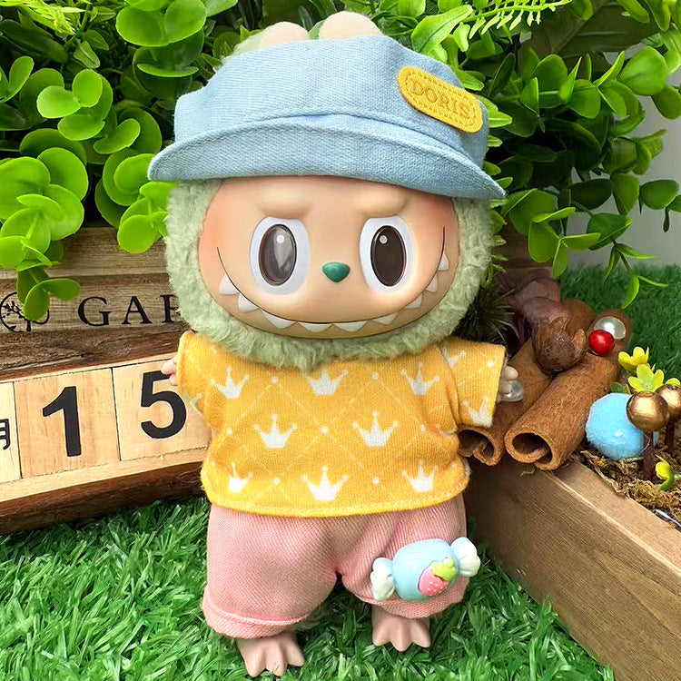 Suitable for labubu clothes labubu baby clothes 17cm plush vinyl can be worn for the first and second generations