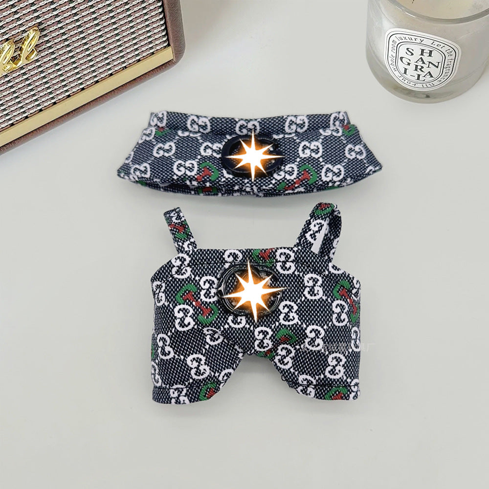 Spot first and second generation labubu Labubu baby clothes, Xiaoxiangfeng princess skirt, overalls, hats, dolls, big-name sets