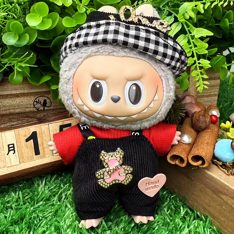 Suitable for labubu clothes labubu baby clothes 17cm plush vinyl can be worn for the first and second generations